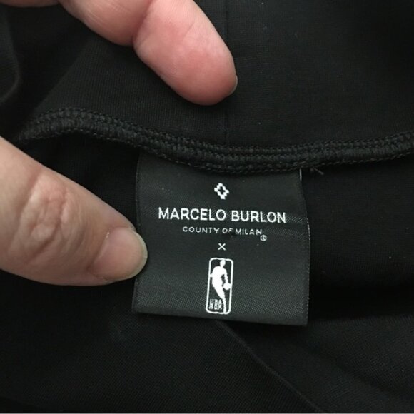 Marcelo Burlon x NBA Black Mock Neck Long Top - Picture 7 of 7